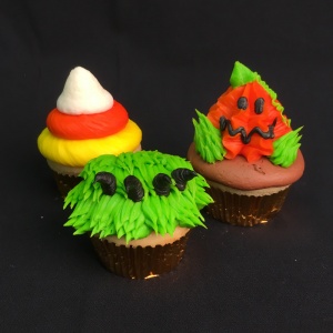 Halloween Decorated Chocolate Cupcakes