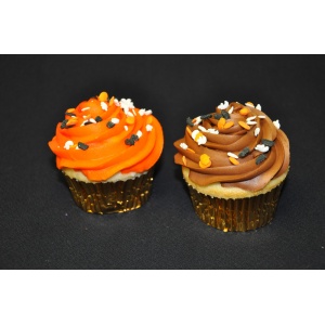 Halloween Chocolate Sprinkle Cupcakes