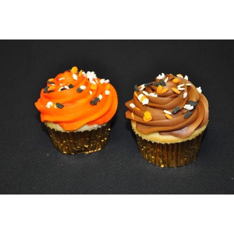 Halloween Chocolate Sprinkle Cupcakes